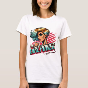 Zelfverzekerde vrouw – gedurfde en levendige illus t-shirt