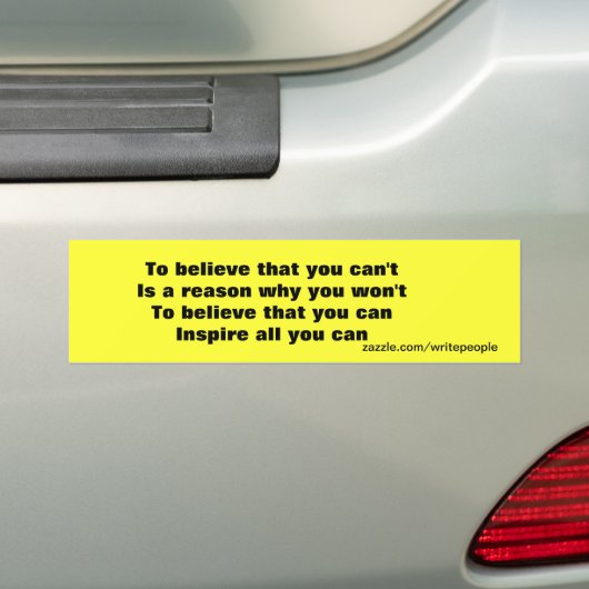Zelfverzekerdheid bumpersticker (Op auto)