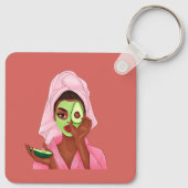 Zelfverzorging is een daad van zelfliefde sleutelhanger (Achterkant)