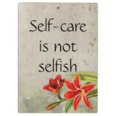 Zelfverzorging is geen losse behandeling met een F Klembord (Achterkant)