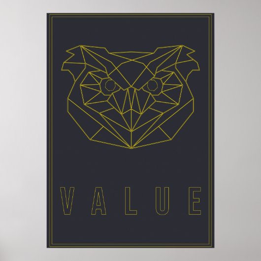 Zelfverzorging poster gele origami waarde (Voorkant)