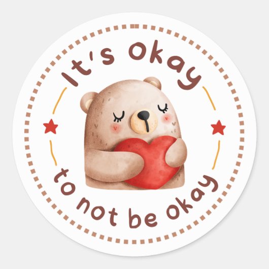 Zelfverzorging Ronde Sticker (Voorkant)