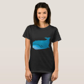 Zelfvoldane Blauwe Walvis T-shirt (Voorkant volledig)