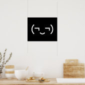 Zelfvoldane Emoticon (¬‿¬) Japanse Kaomoji Poster (Keuken)
