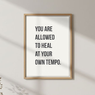 Zelfzorg citaat. Mindvol leven Poster