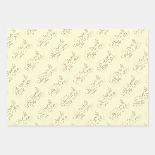 Zelfzorg en zelfliefde inpakpapier vel (Voorkant 3)