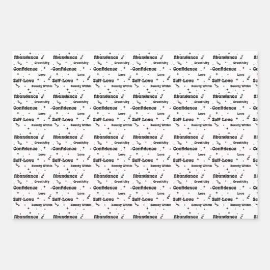 Zelfzorg en zelfliefde inpakpapier vel (Voorkant 2)