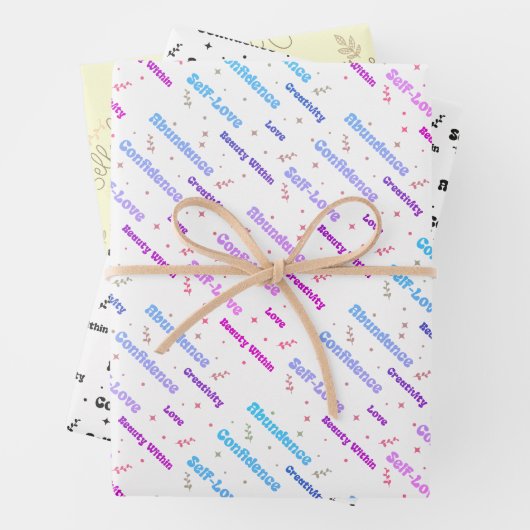 Zelfzorg en zelfliefde inpakpapier vel (In situ)