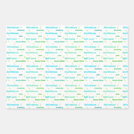 Zelfzorg en zelfliefde inpakpapier vel (Voorkant)