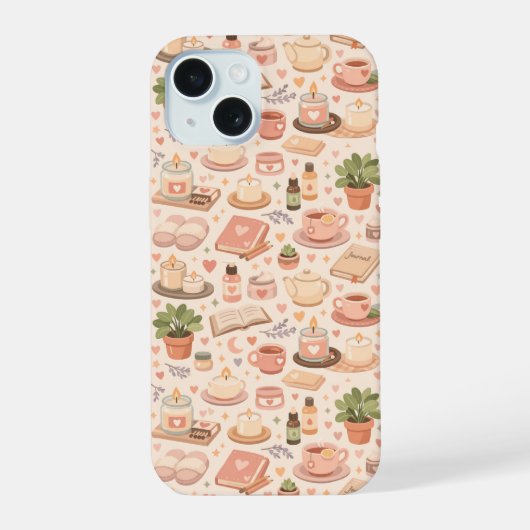 Zelfzorg Esthetisch Patroon iPhone 15 Case (Achterkant)