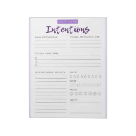 Zelfzorg intenties pad notitieblok