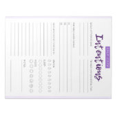 Zelfzorg intenties pad notitieblok (Voorkant)