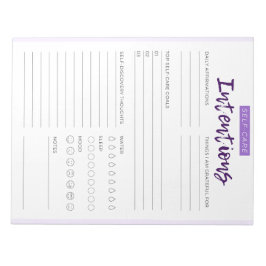 Zelfzorg intenties pad notitieblok