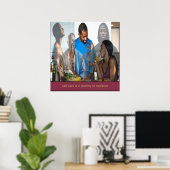 Zelfzorg is een reis naar uitstraling poster (Thuiskantoor)