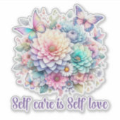 ZELFZORG IS ZELFLIEFDE, DAGELIJKSE POSITIEVE BEVES STICKER (Voorkant)