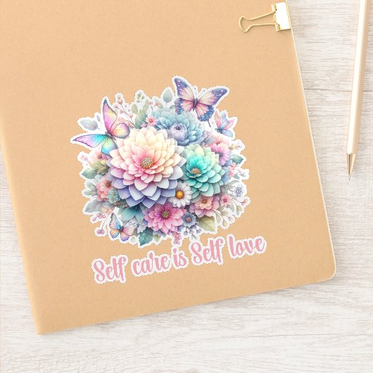 ZELFZORG IS ZELFLIEFDE, DAGELIJKSE POSITIEVE BEVES STICKER (Notitieboek)