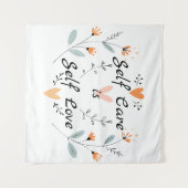 Zelfzorg is zelfliefde: omarm jezelf wandkleed (Voorkant (horizontaal))