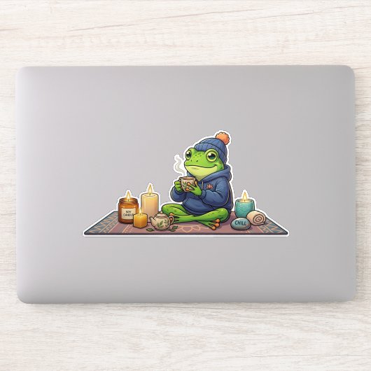 Zelfzorg Kikker Sticker (Computer)
