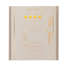 Zelfzorg klassieke planner goud luxe waterverf notitieblok