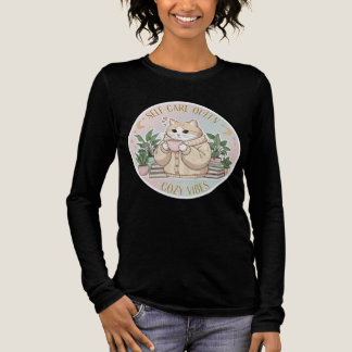 Zelfzorg Koningin Kat Cozy Aesthetisch T-shirt