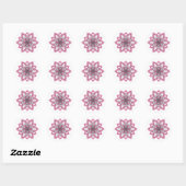 Zelfzorg mandala bloemen ronde sticker (Vel)