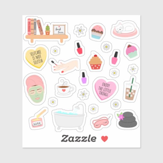 Zelfzorg Mij Tijd Gezellig Ontspannen Bullet Journ Sticker (Vel)