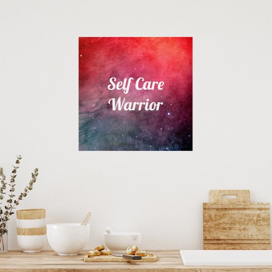 Zelfzorg strijder poster (Keuken)