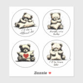 Zelfzorg Teddybeer Knuffelen Kussen Schattigee zin Sticker (Vel)