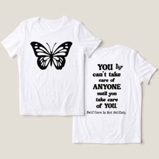Zelfzorg Tri-Blend Shirt (Ontwerp Voorkant & Achterkant)