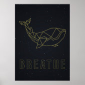 Zelfzorgbevestiging poster origami walvis adem (Voorkant)