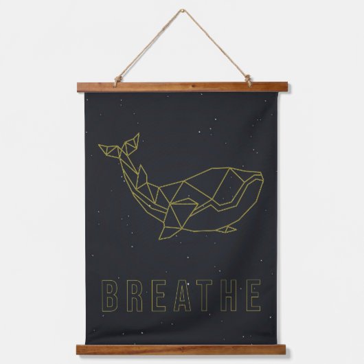 Zelfzorgbevestiging poster origami walvis adem hangend wandkleed (Voorkant)
