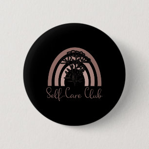 Zelfzorgclub Gezegde Mental Health Awareness Rain Ronde Button 5,7 Cm
