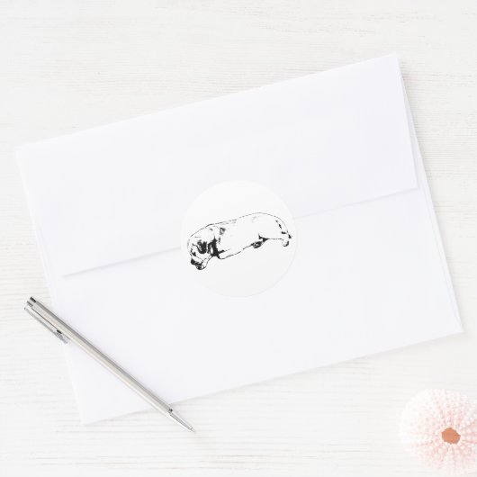 Zelfzorgcoach (hondeneditie) ronde sticker (Envelop)