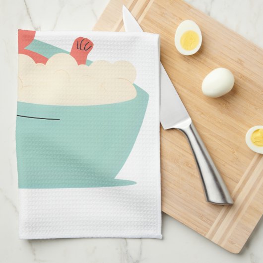 Zelfzorgmodus: AAN – Schattige & Grappig Cartoon B Theedoek (Quarter Fold)