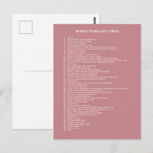 Zelfzorgmotivatie  roze briefkaart