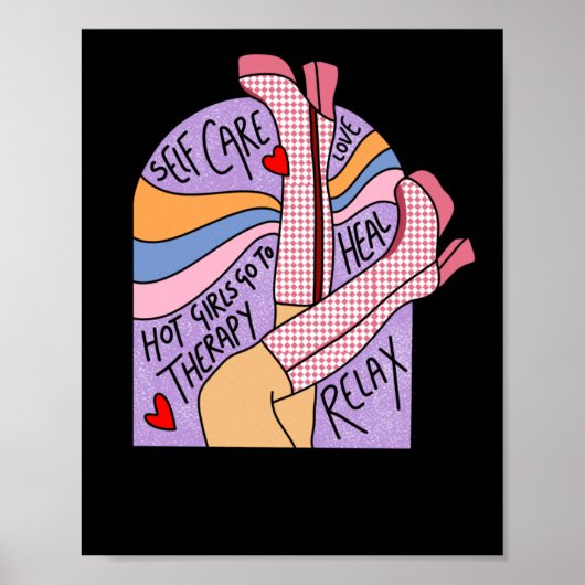 Zelfzorgtherapie Sticker Poster (Voorkant)