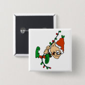 zelfzwoerd vierkante button 5,1 cm (Voorkant /achterkant)