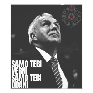 Zeljko Obradovic ZOC Partizan Foto Afdruk