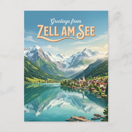 Zell am See Oostenrijk Briefkaart (Voorkant)