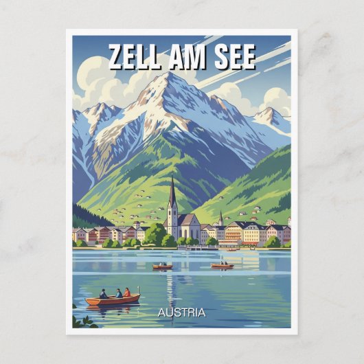 Zell am See Oostenrijk Reizen Briefkaart (Voorkant)