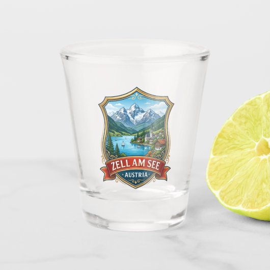 Zell am See Oostenrijk Shot Glas (Voorkant)