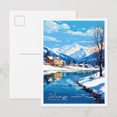 Zell am See Salzburg Oostenrijk Reizen Illustratie Briefkaart (Voorkant / Achterkant)