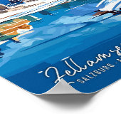 Zell am See Salzburg Oostenrijk Reizen Illustratie Poster (Hoek)