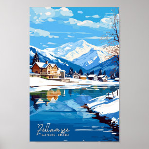 Zell am See Salzburg Oostenrijk Reizen Illustratie Poster
