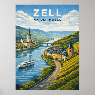 Zell Duitsland Reis uit het verleden Poster
