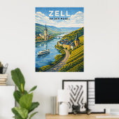 Zell Duitsland Reis uit het verleden Poster (Thuiskantoor)