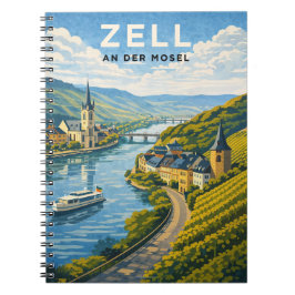 Zell Germany Vintage Travel Art Notitieboek