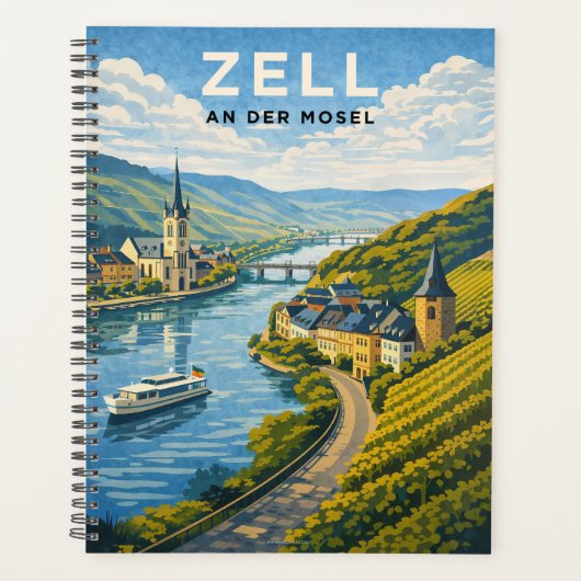 Zell Germany Vintage Travel Art Planner (Voorkant)