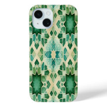 Zellige Algerijnse groene en turquoise telefoonhoe