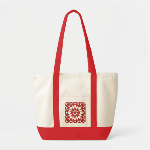 ZELLIGE, Marokkaanse rode mozaïek Tote Bag